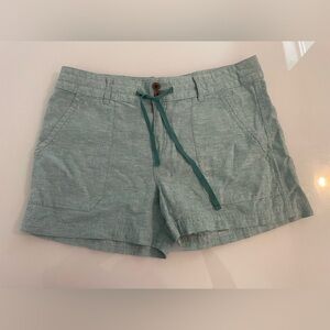 Patagonia Women’s Island Hemp Shorts 4” Button Close Beryl Green S 10